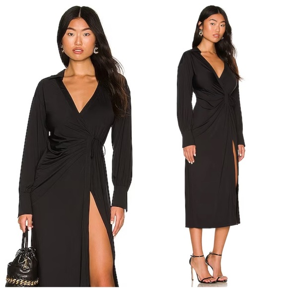 $258 L'ACADEMIE SLINKY MIDI DRESS REVOLVE HOUSE OF HARLOW CB AMANDA UPRICHARD - Picture 5 of 13